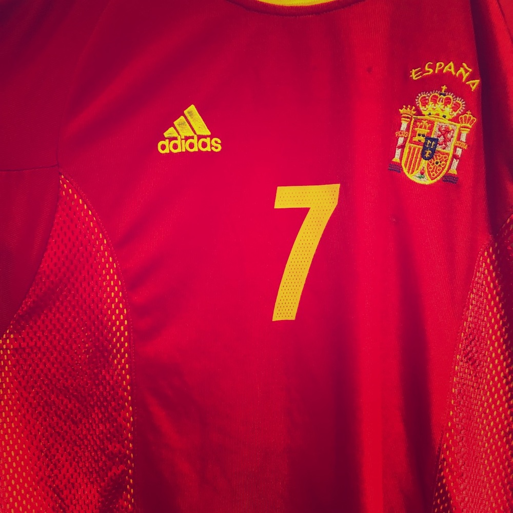 Spain vintage World Cup Jersey -#7 Raul